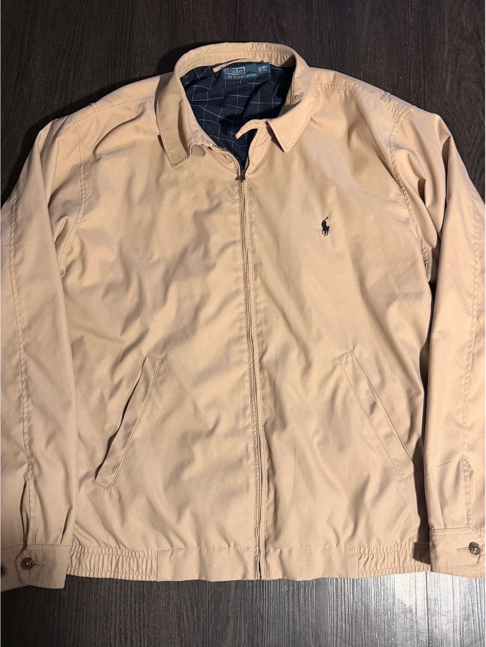 Vtg Polo Ralph Lauren 2XLT Tan Harrington Jacket